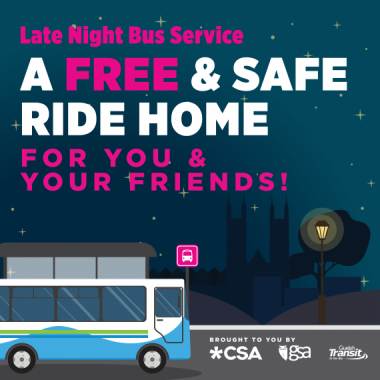 Late Night Bus Service a free and safe ride home